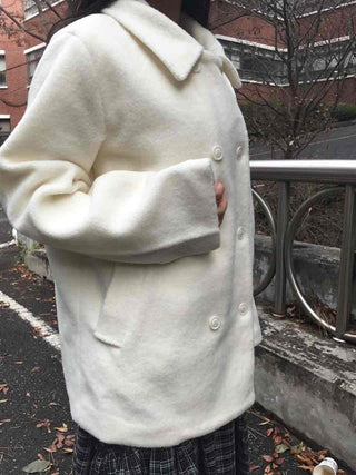 French Angora Knit Cardigan Coat