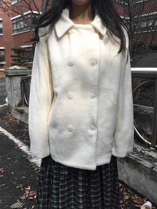 French Angora Knit Cardigan Coat