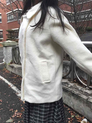 French Angora Knit Cardigan Coat