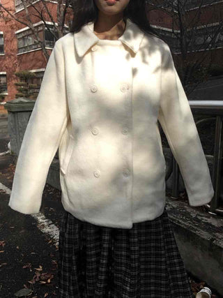 French Angora Knit Cardigan Coat