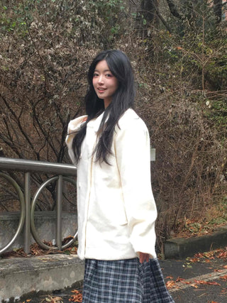 French Angora Knit Cardigan Coat