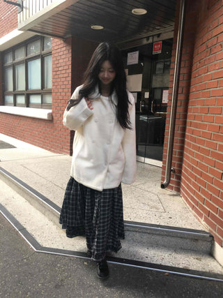French Angora Knit Cardigan Coat