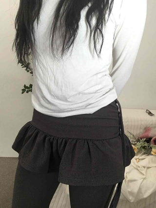 Frill Skirt Layered Flare Leggings