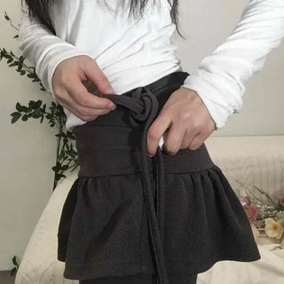 Frill Skirt Layered Flare Leggings