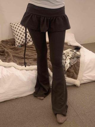 Frill Skirt Layered Flare Leggings