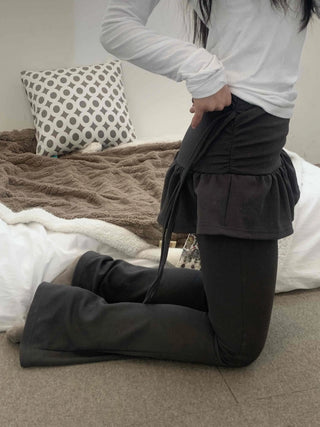 Frill Skirt Layered Flare Leggings