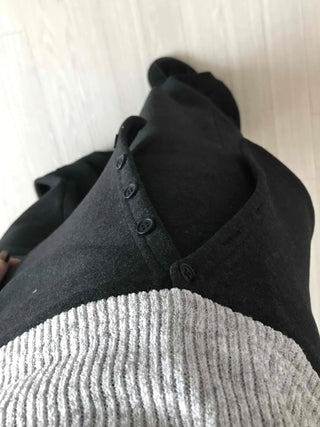 Minimal Wrap Skirt Layered Bootcut Long Pants