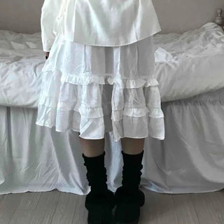 Sweet Frill Ruffle Layered A-Line Skirt