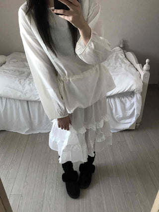 Sweet Frill Ruffle Layered A-Line Skirt