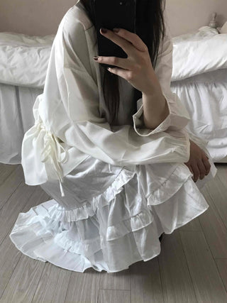 Sweet Frill Ruffle Layered A-Line Skirt