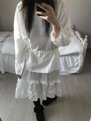 Sweet Frill Ruffle Layered A-Line Skirt