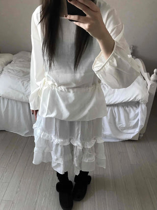 Sweet Frill Ruffle Layered A-Line Skirt