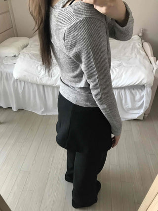 Round Neck Ribbed Sleeveless Knit + Button Cardigan Set