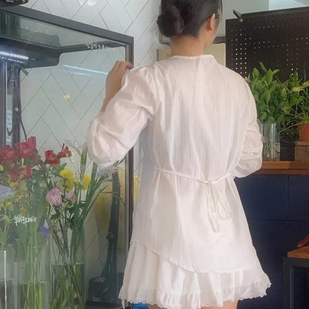 Bael Lace Frill Mini Skirt