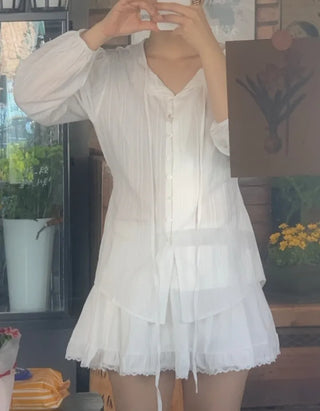 Bael Lace Frill Mini Skirt
