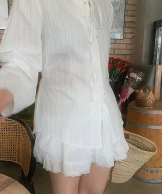 Bael Lace Frill Mini Skirt