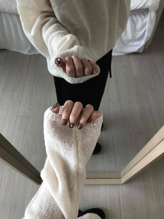 Airy Boat Neck Loose Fit See-through Knit
