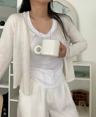 Lea Round Semi-Crop Cardigan