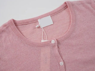 Lea Round Semi-Crop Cardigan