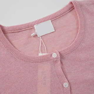 Lea Round Semi-Crop Cardigan