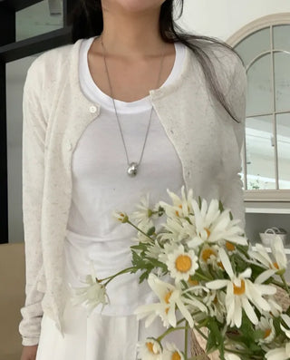 Lea Round Semi-Crop Cardigan