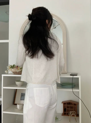 Lea Round Semi-Crop Cardigan