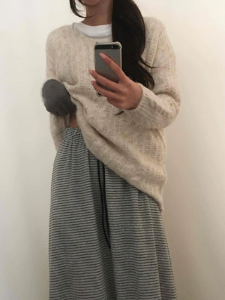 Daily Autumn Striped A-Line Long Skirt
