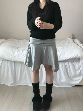 Minimal Cashmere Cozy Fit V-Neck Button Short Cardigan