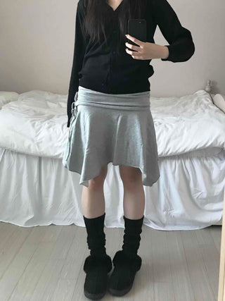Minimal Cashmere Cozy Fit V-Neck Button Short Cardigan