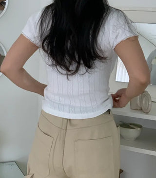 Shino Carpenter Patch Cotton Wide Pants