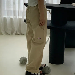 Shino Carpenter Patch Cotton Wide Pants