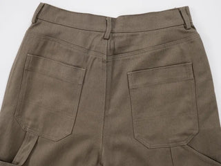 Shino Carpenter Patch Cotton Wide Pants