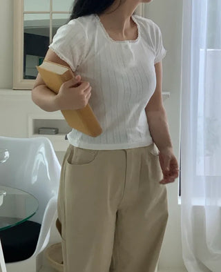 Shino Carpenter Patch Cotton Wide Pants