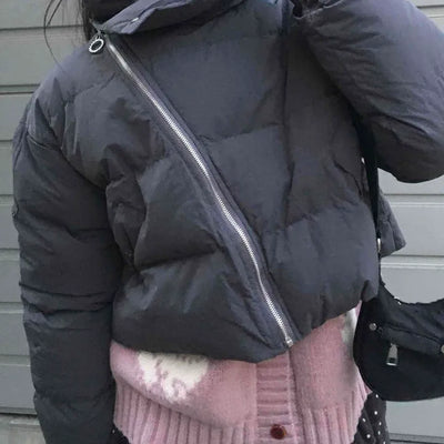 Street Mood Oversized Cropped Short Padded Jacket