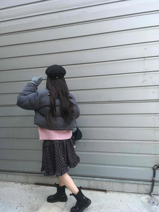 Street Mood Oversized Cropped Short Padded Jacket