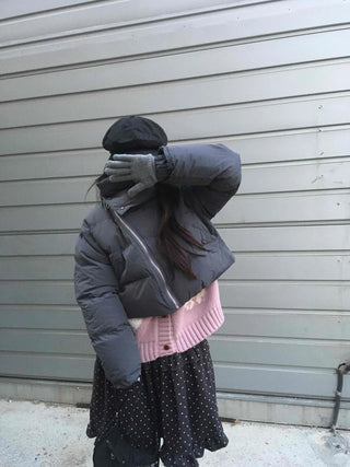 Street Mood Oversized Cropped Short Padded Jacket