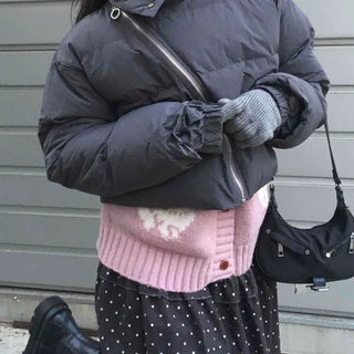 Street Mood Oversized Cropped Short Padded Jacket