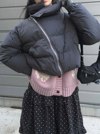 Street Mood Oversized Cropped Short Padded Jacket