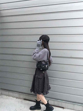 Soft Fuzzy Boat Neck Crop Knit