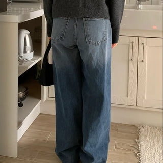 Super wide long denim pants