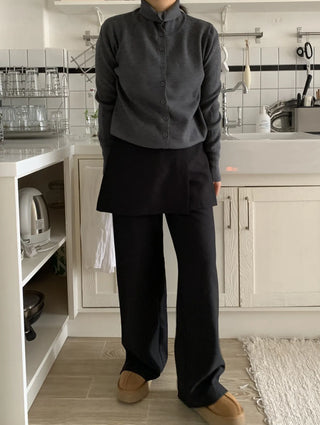 Minimal Wide Pintuck Tailored Slacks