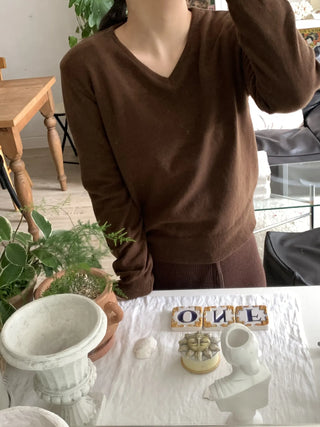 Daily Cozy V-Neck Loose Fit Knit