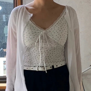Kiru Lace Flower Short Sleeve T-shirt