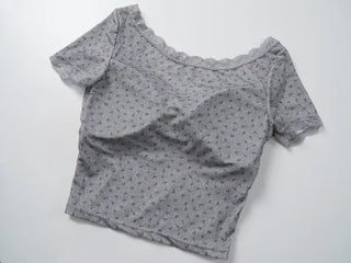Kiru Lace Flower Short Sleeve T-shirt