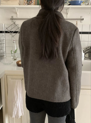 Vintage Angora Fudge Texture Single Short Coat