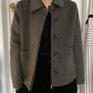 Vintage Angora Fudge Texture Single Short Coat