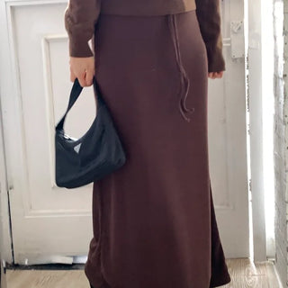 Stitch Point Mermaid Maxi Long Skirt
