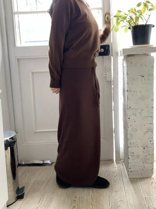 Stitch Point Mermaid Maxi Long Skirt