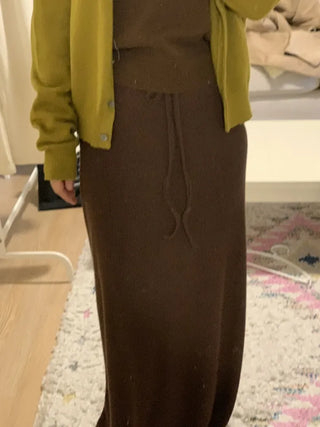 Stitch Point Mermaid Maxi Long Skirt