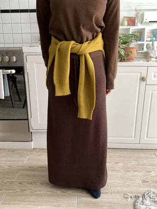 Stitch Point Mermaid Maxi Long Skirt